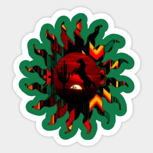 Horse Sun Sticker